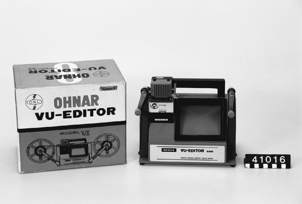 Redigeringsapparat, Super 8, 8 mm, i orginalkartong.
