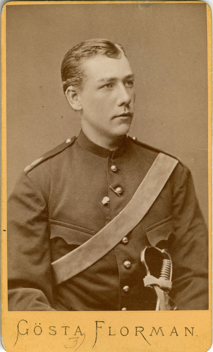 Porträtt av Emil Fick, officer vid Svea artilleriregemente A 1.