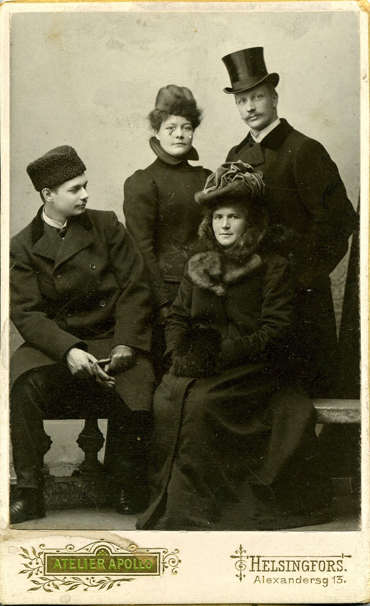 Tore Strindberg, Anna Charlier, Maria Strindberg (Skjöldebrand) och Sven Strindberg.