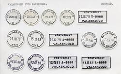 Stempelkatalog Valaskjold, Sarpsborg, Østfold
