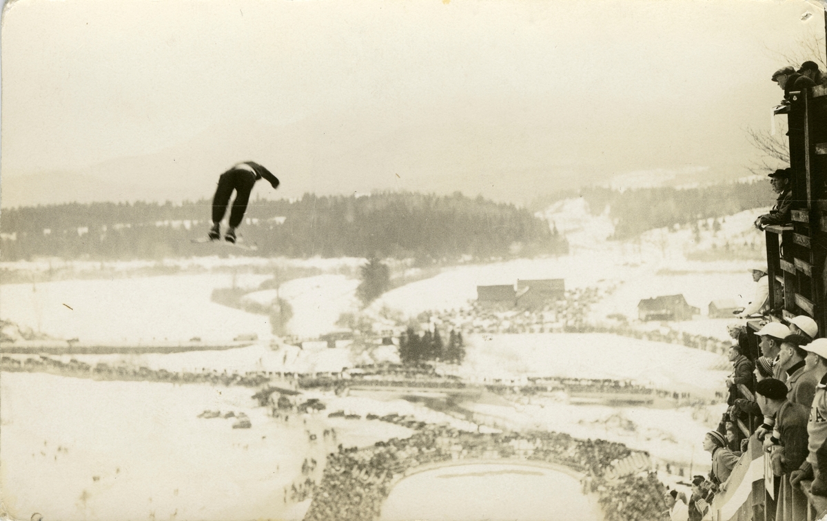 Athlete Birger Ruud in OG at Lake Placid 1932