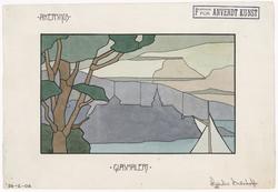 Utkast til glassmaleri [Tegning]