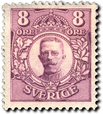 Gustaf V i medaljong