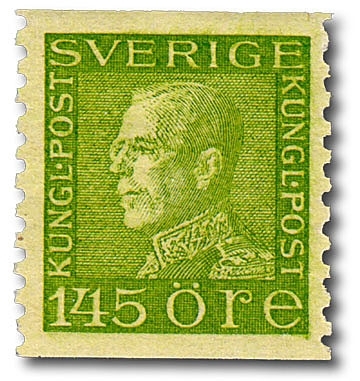 Gustaf V, profil vänster