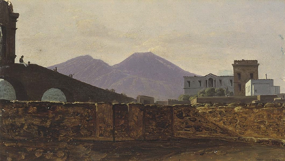 Vesuvius från S:t Januaribron i Neapel