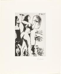 Maler eller billedhugger tenker på en krigerkvinne, med musk