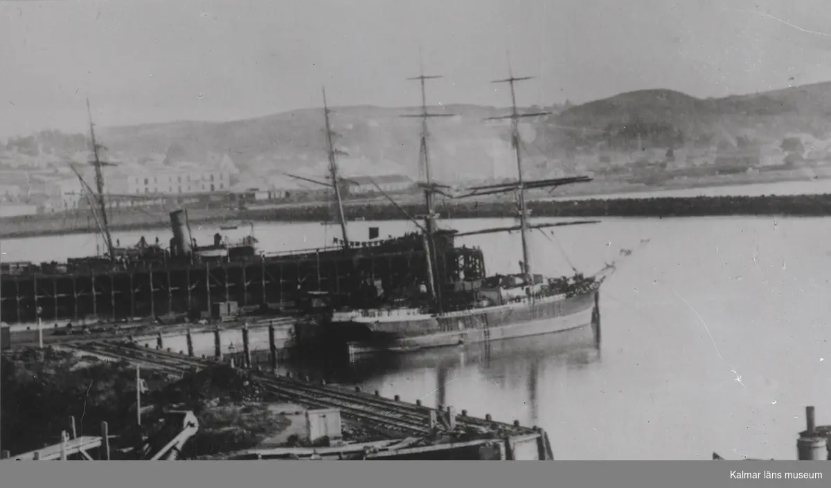 Segelfartyg C. Belfast 1864 1909 vid kaj.