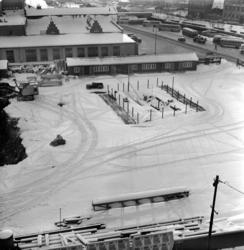 Inngjerdet nedgang til undergrunnsstasjon ved Grønlands Torg