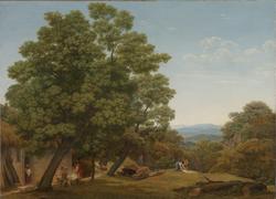 Abraham beverter de tre engler [Maleri]