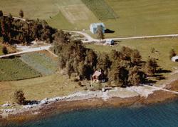Flyfoto fra Bekkerbo hytte på Meisingset. Bildet er datert 3