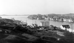 Et oversiktsbilde fra Kristiansund, i retning mot sørsundet 