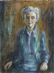 Portrett av Halldis Moren Vesaas [Akvarell]