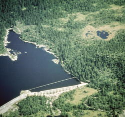 Damanlegg Møsvatnet flyfoto sommer