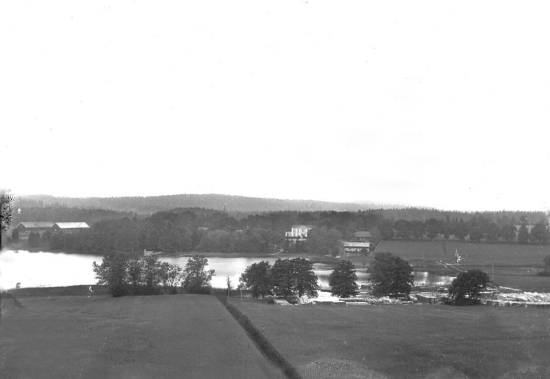 Asa herrgård och Asasjön, ca. 1890-tal.