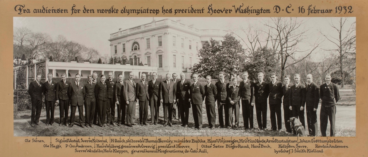 From the reception of the Norwegian Olympic Team by President Hoover