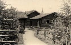 Postkort. Bygninger fra Gudbrandsdalen. Gudbrandsdalstunet, 
