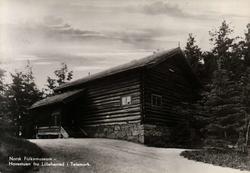 Postkort. Hovestua fra Heddal i Telemark. Utstilling NF.