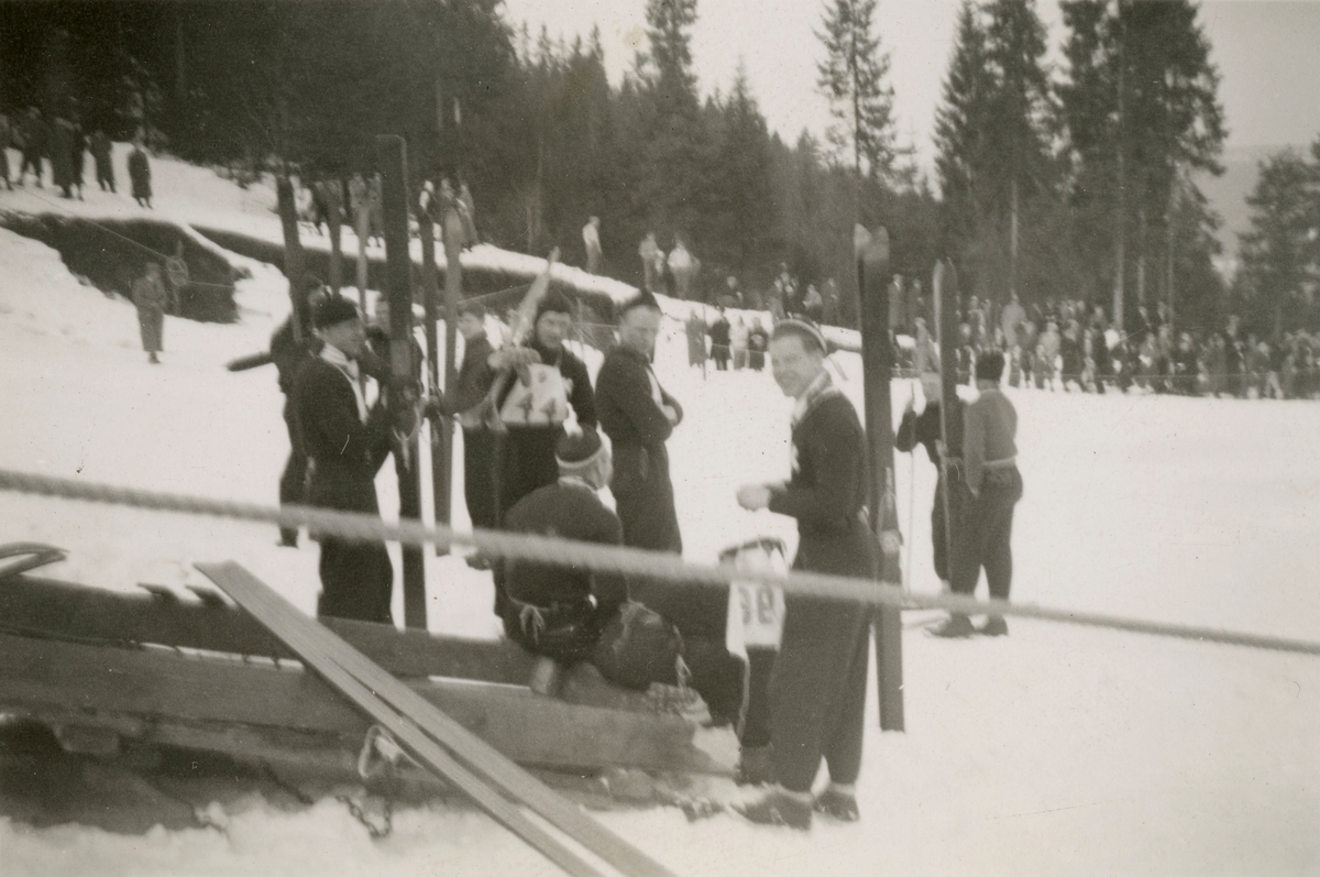Kongsberg skiers at ski jump competition