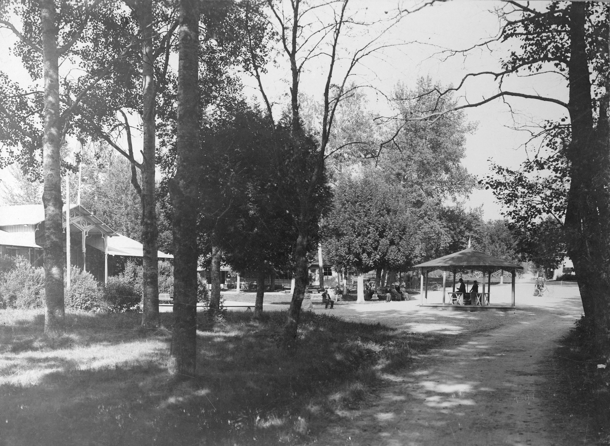 Socitetssalongen och den vackra parken vid Johannisdal. 1907.