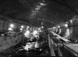 Oslotunnelen : Nationaltheatret stasjon sett fra transporttu