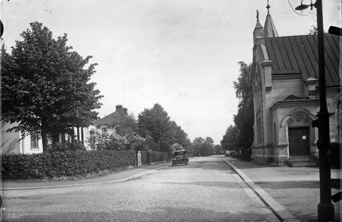 Metodistkyrkan, Barkmans villa och grosshandl. Mattsons villa,omkring 1920-30 tal.