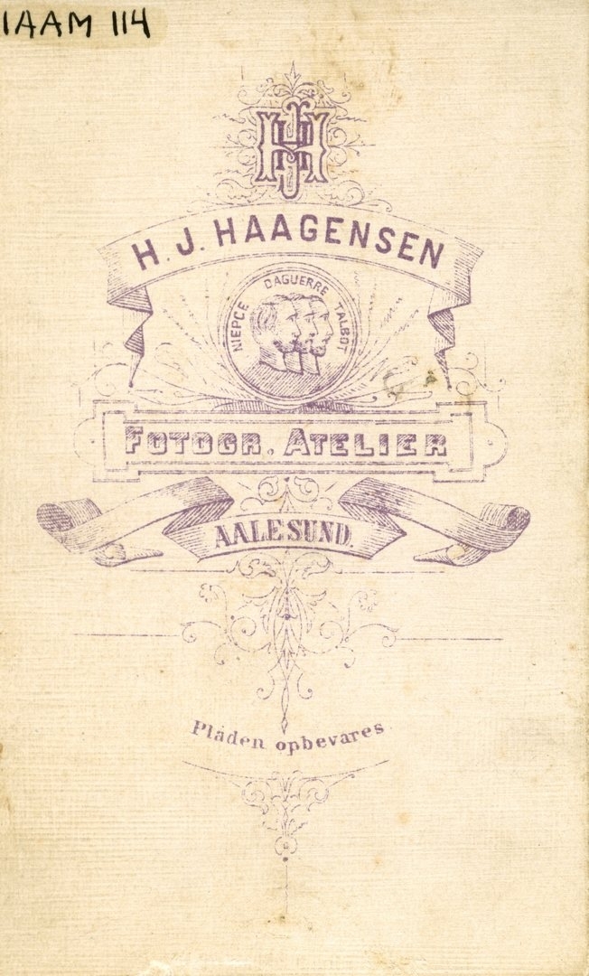 Portrettbilete av ung mann med staseleg skjegg. Kan det vere Henrik Krohn eller Kristofer Janson?