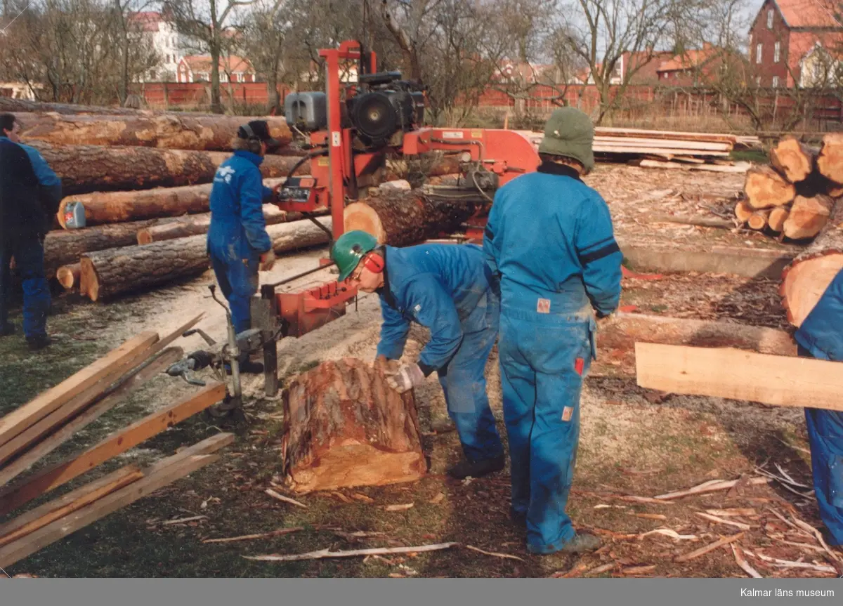 Krusenstiernska gården. Snickarkurs våren 1995.