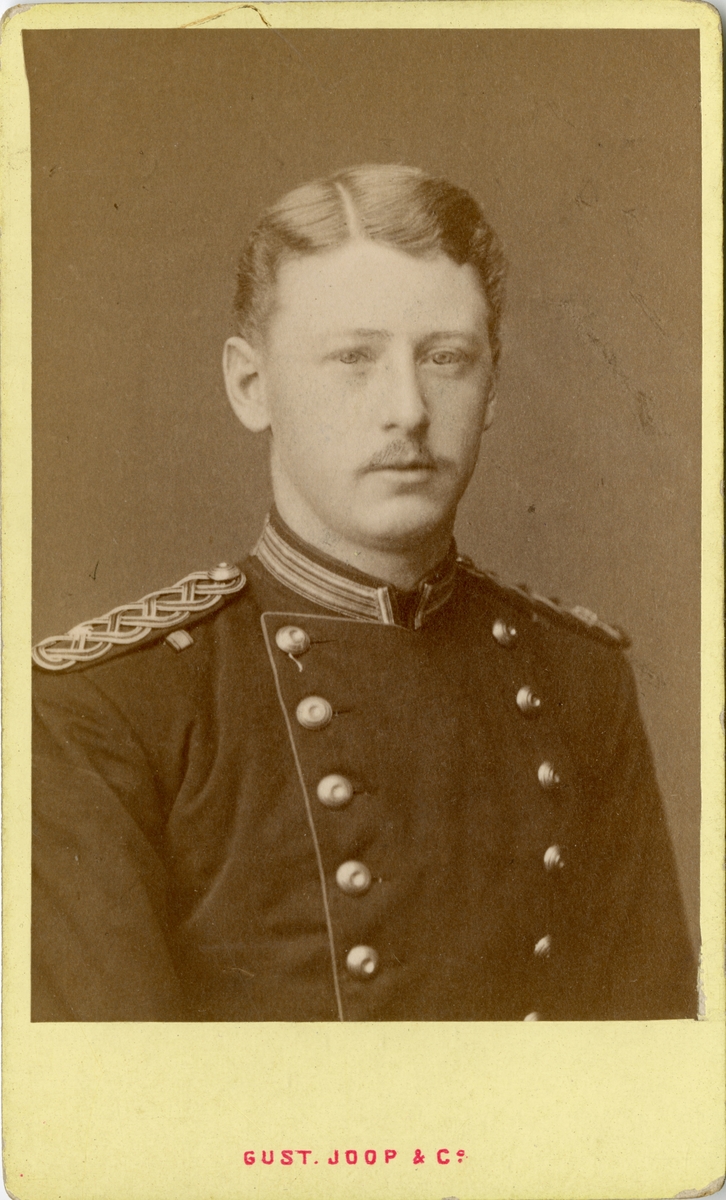 Porträtt av Johan Gustaf Fabian Wrangel, överstelöjtnant vid Hälsinge regemente I 14.
Se även AMA.0009232, AMA.0009198, AMA.0009215 och AMA.0009233.