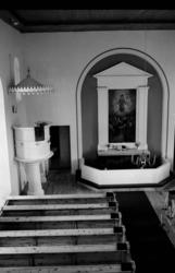 Utsjok Kirke, interiør.  Utsjok-tur, Finland. Fotografert i 