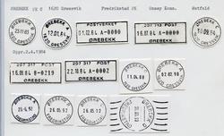 Stempelkatalog  Ørebekk Fredrikstad, Onsøy kommune, Østfold