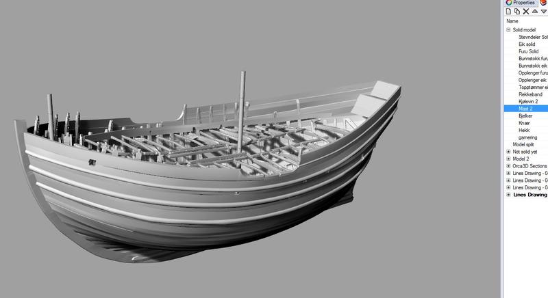 Digital 3D-modell av det arkeologiske skipsfunnet Barcode 2. (Foto/Photo)