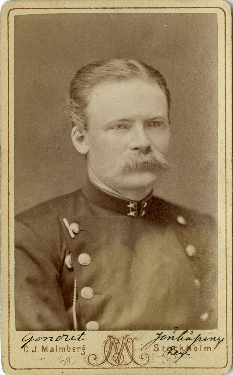 Porträtt av Claes Henric Gondert, löjtnant vid Jönköpings regemente I 12.
