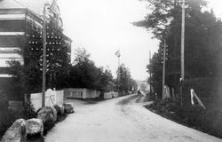 Smedgata i Mysen, Eidsberg - fra Bergerkrysset. Til venstre 