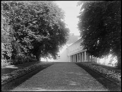 Oppkjørsel til tunet på Borregaard Hovedgård i Sarpsborg.