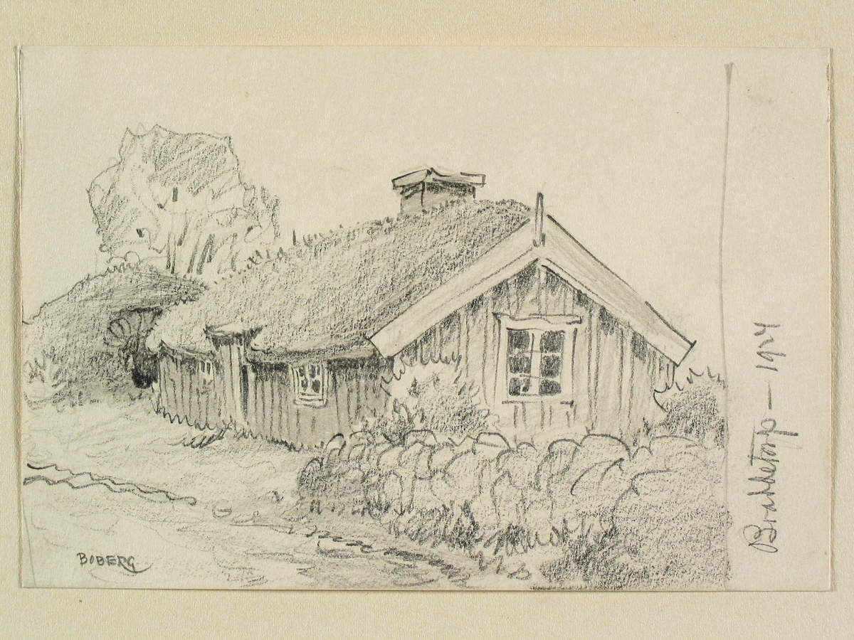 Västergötland, Gudhems hd., Broddetorps sn. Teckning av Ferdinand Boberg.