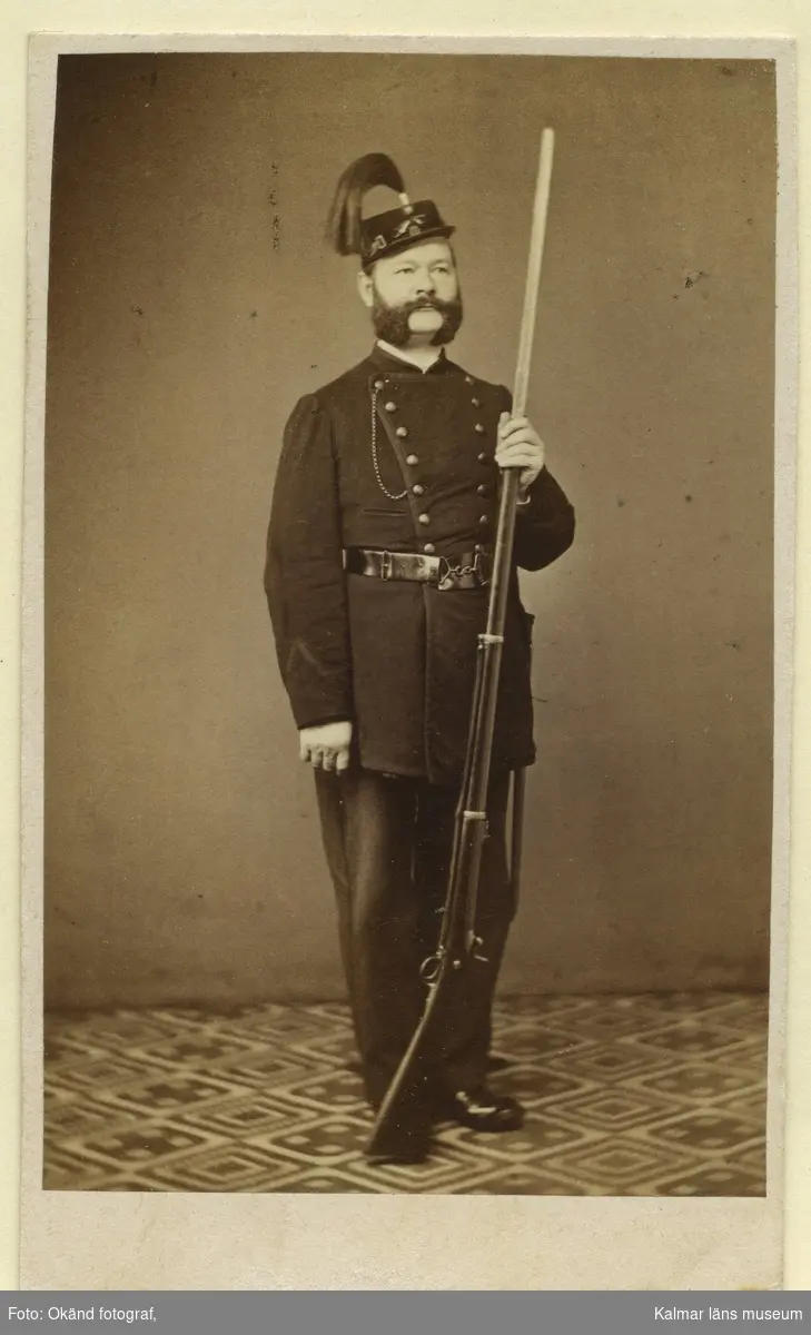 En boktryckare som skarpskytt, 1860-talet.