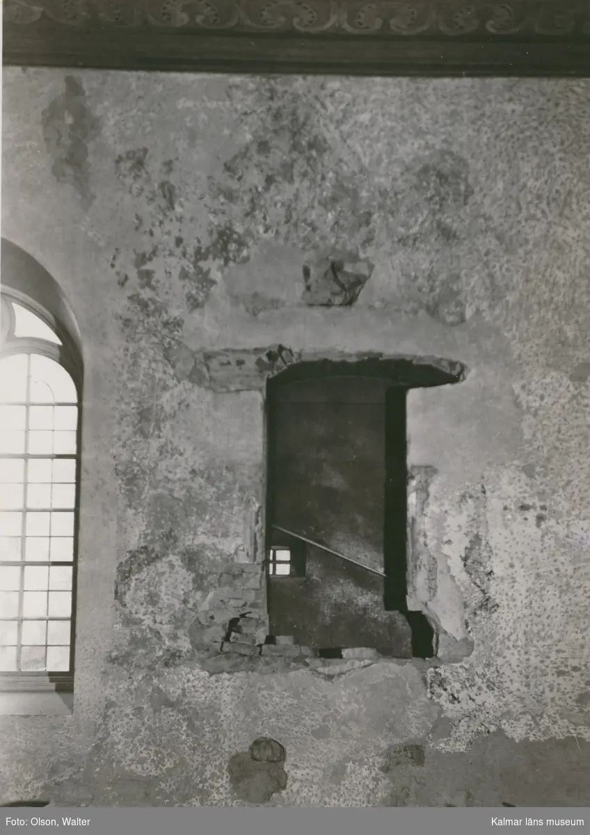 Interiör från Ryssby kyrka vid restaureringen 1948.