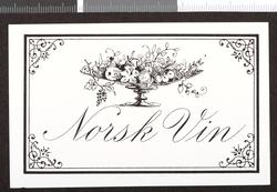 Vinetikett. Norsk Vin. (Sælid Spritfabrik?
