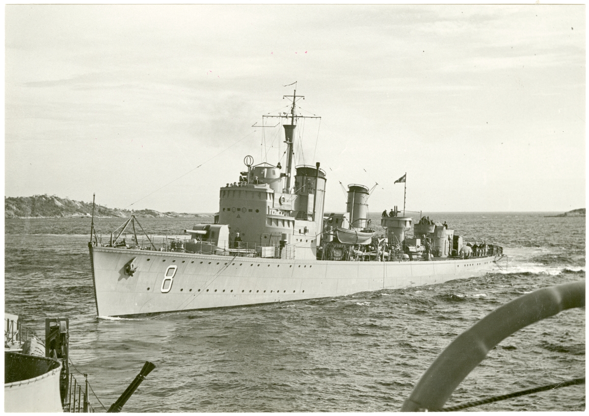 Jagaren Karlskrona i Kustflottan juni 1941.