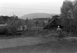 Avsporet klorvogn på Gvarv. Åstedet ca kl. 13:00.