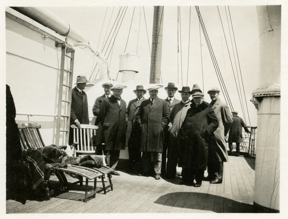 Nordmannsforbundet på vei til Amerika med Stavangerfjord i 1925.