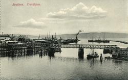 Postkort, fra Brattøre i Trondheim