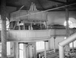 Sør-Fron kirke, interiør, orgel under utbygging