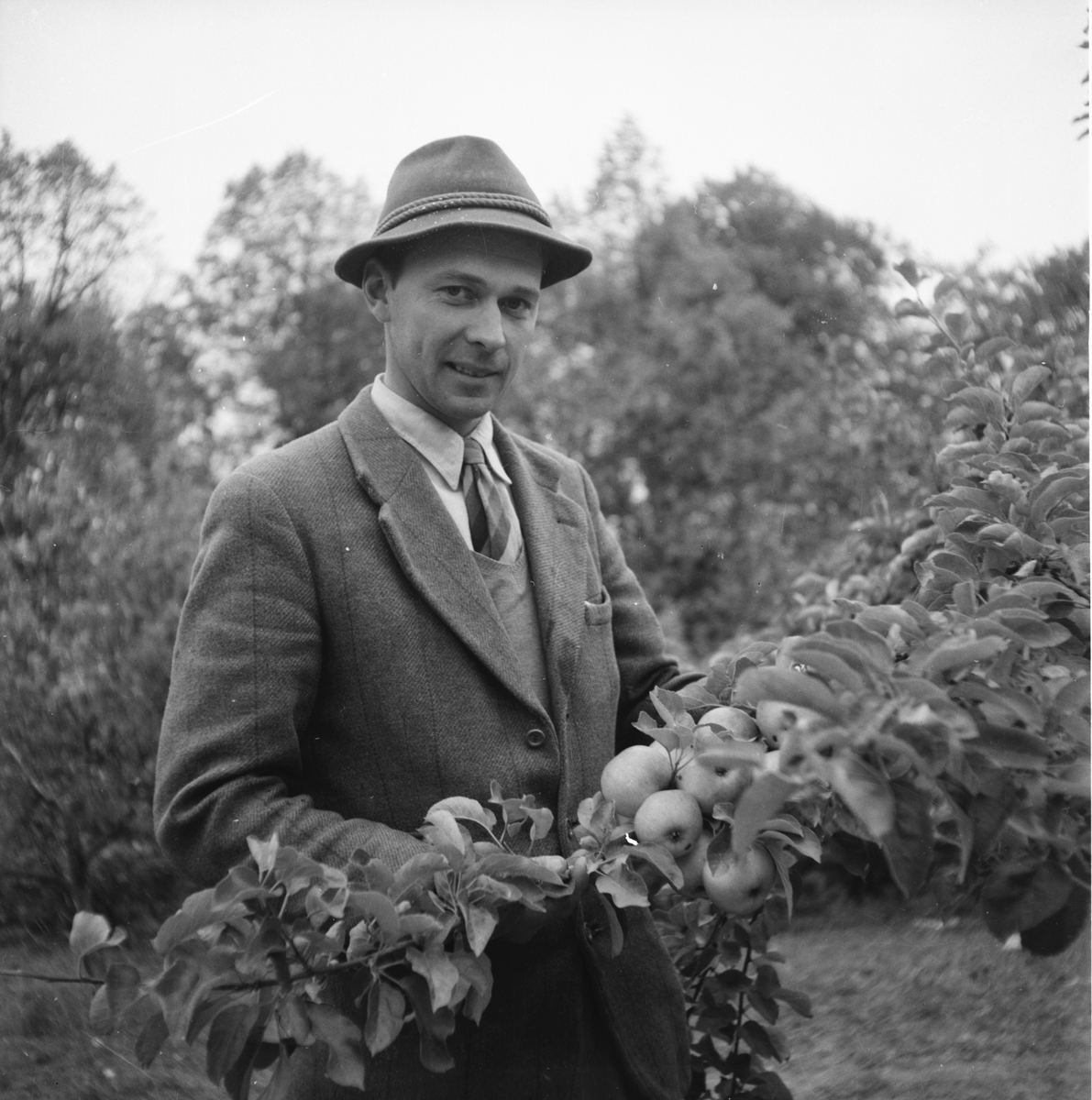 Ernst Emanuel Hellström (1891-1974). Trädgårdsmästare på Skokloster, hemma hos friherre Rutger Von Essen i Skokloster.