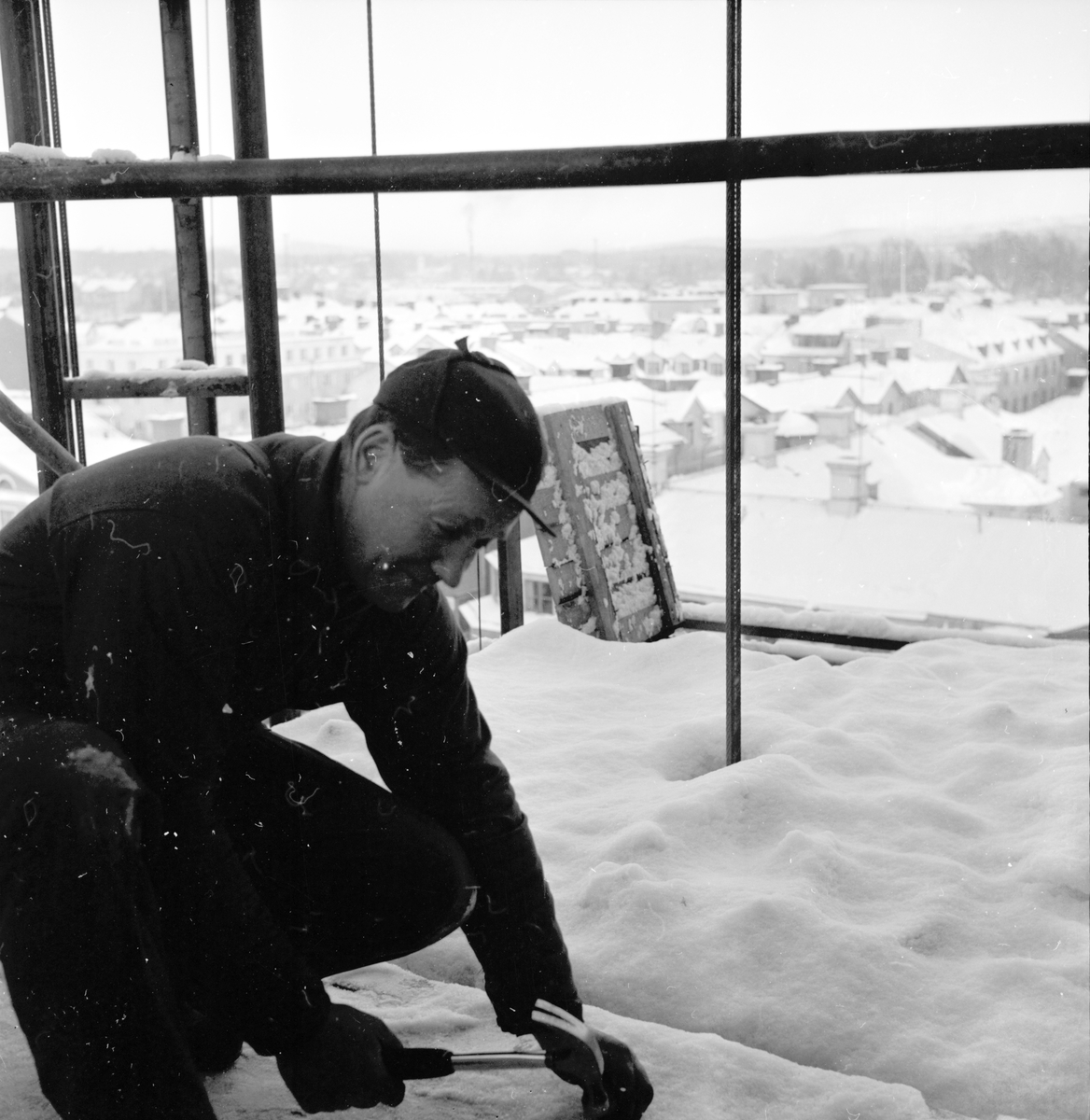 Bollnäs,
Från Förvaltningsbyggnadens tak,
18 Januari 1966