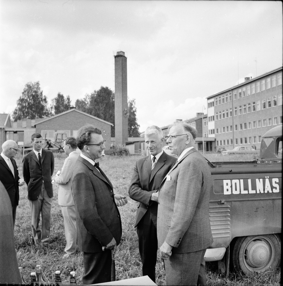 Bollnäs,
Nya gymnasieskolan,
Första "spadtaget"
11 Juli 1966