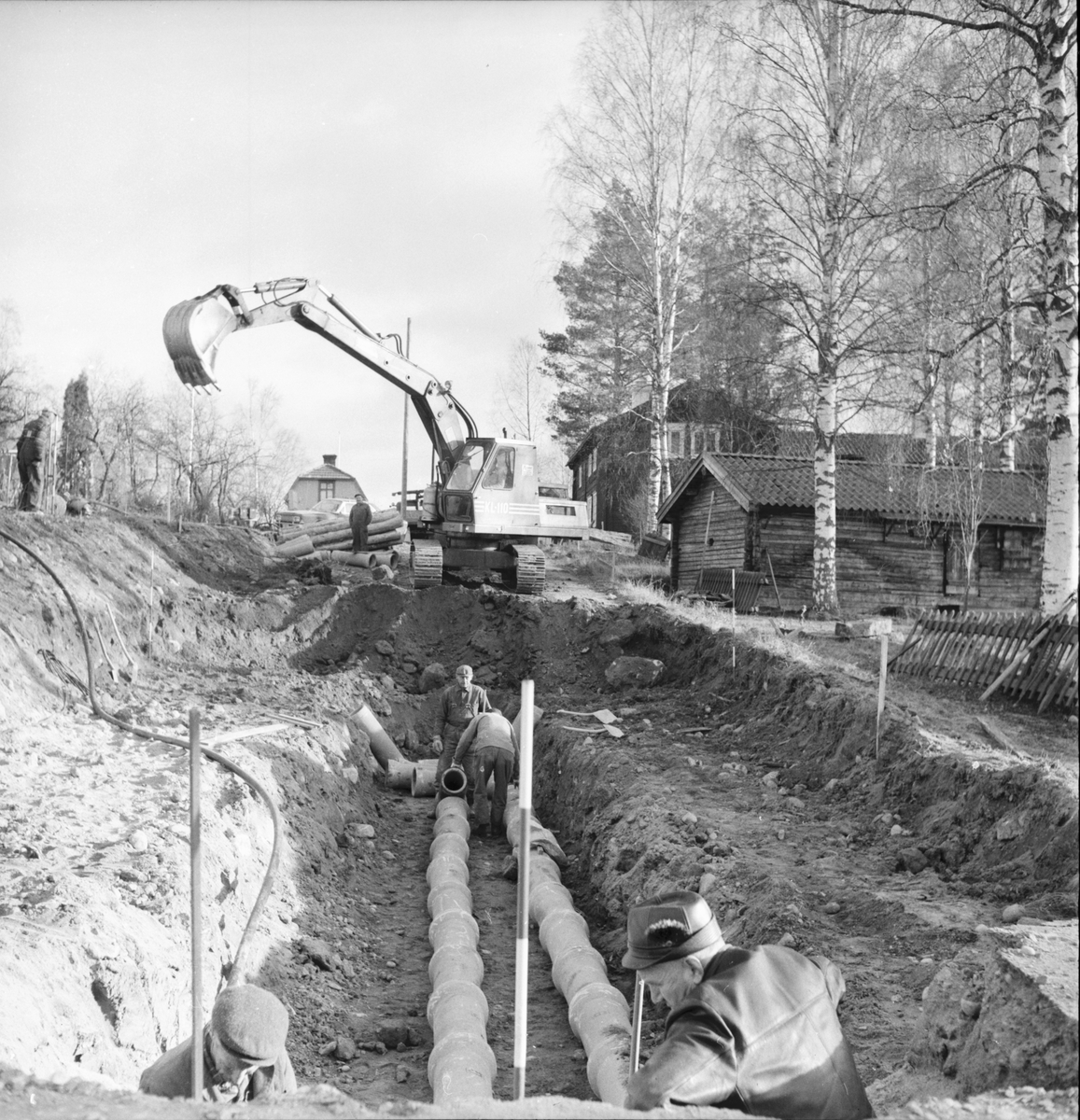 Arbrå,
Nyhemsvägen breddas,
Nov. 1969