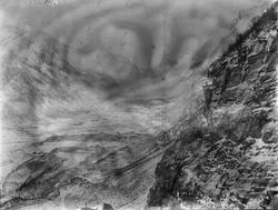 Oversikt over Røhjell, Leirvoll. Utsyn nedover Sunndalen frå