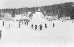 Hovedlandsrennet på Lillehammer i 1927. Publikum på tur hjem