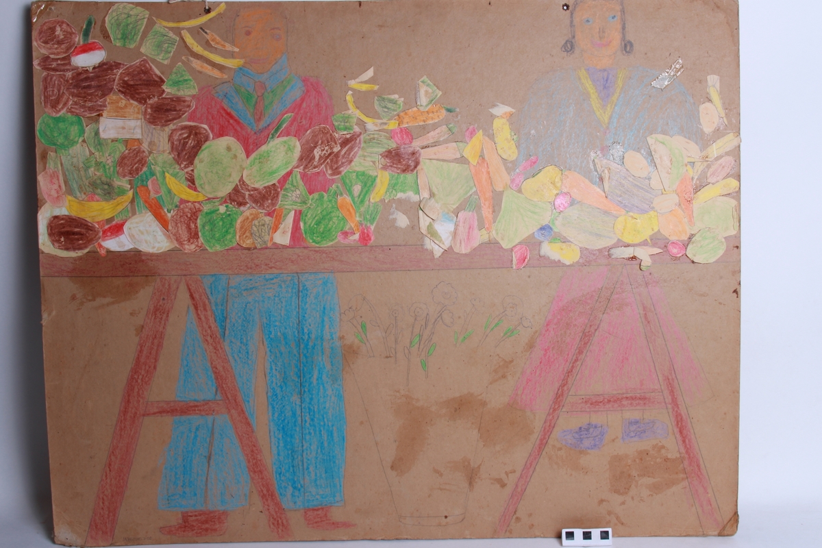 Detaljer av hummer og krabbe.